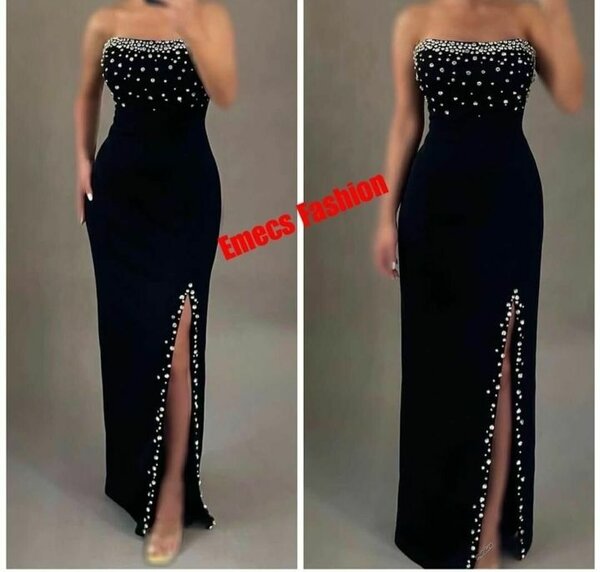 Robe de soirée à perles