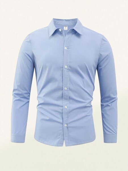 Chemise bleue classique homme
