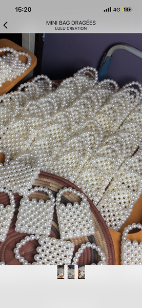 Mini sac perlé élégant