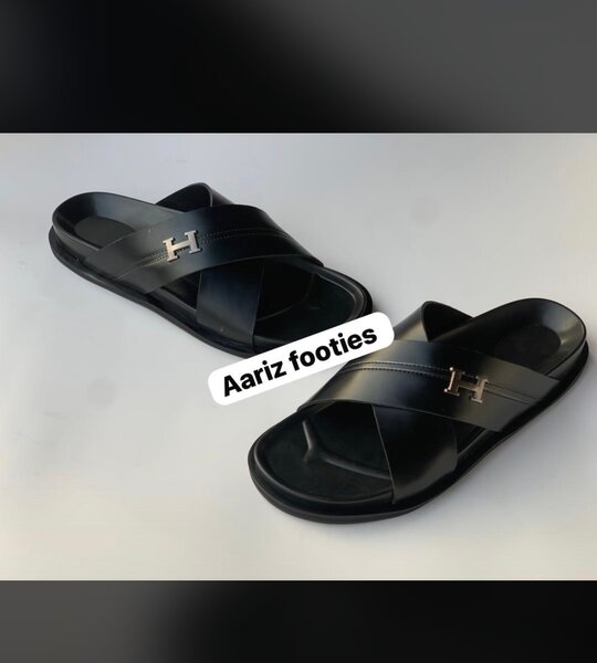 Chaussons élégants en cuir