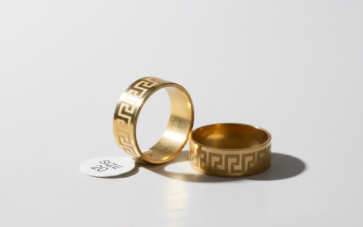 Bague en or motif grec