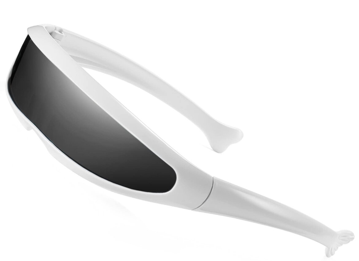 Lunettes de soleil futuristes blanches