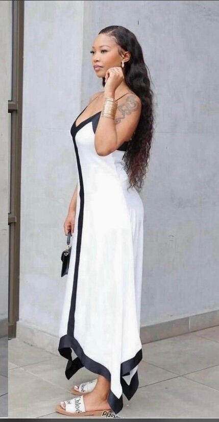 Elegant Black and White Dress