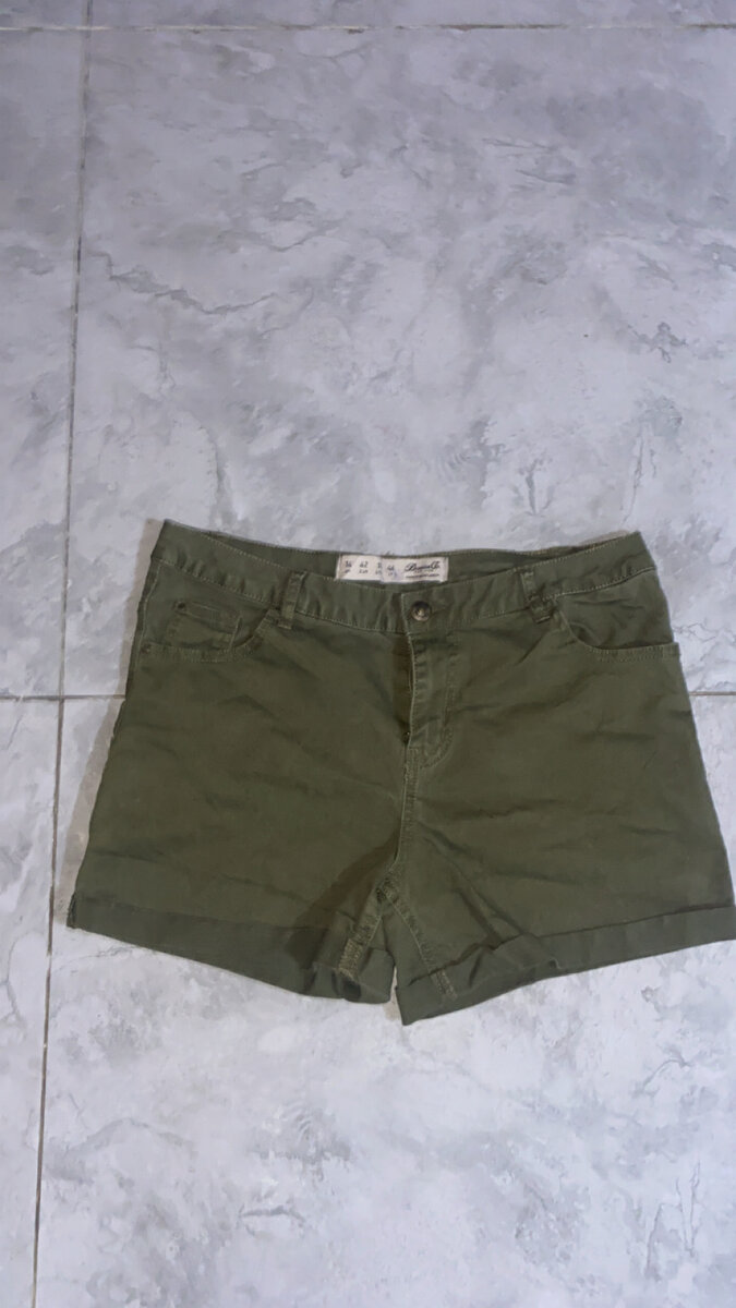 Shorts en coton vert