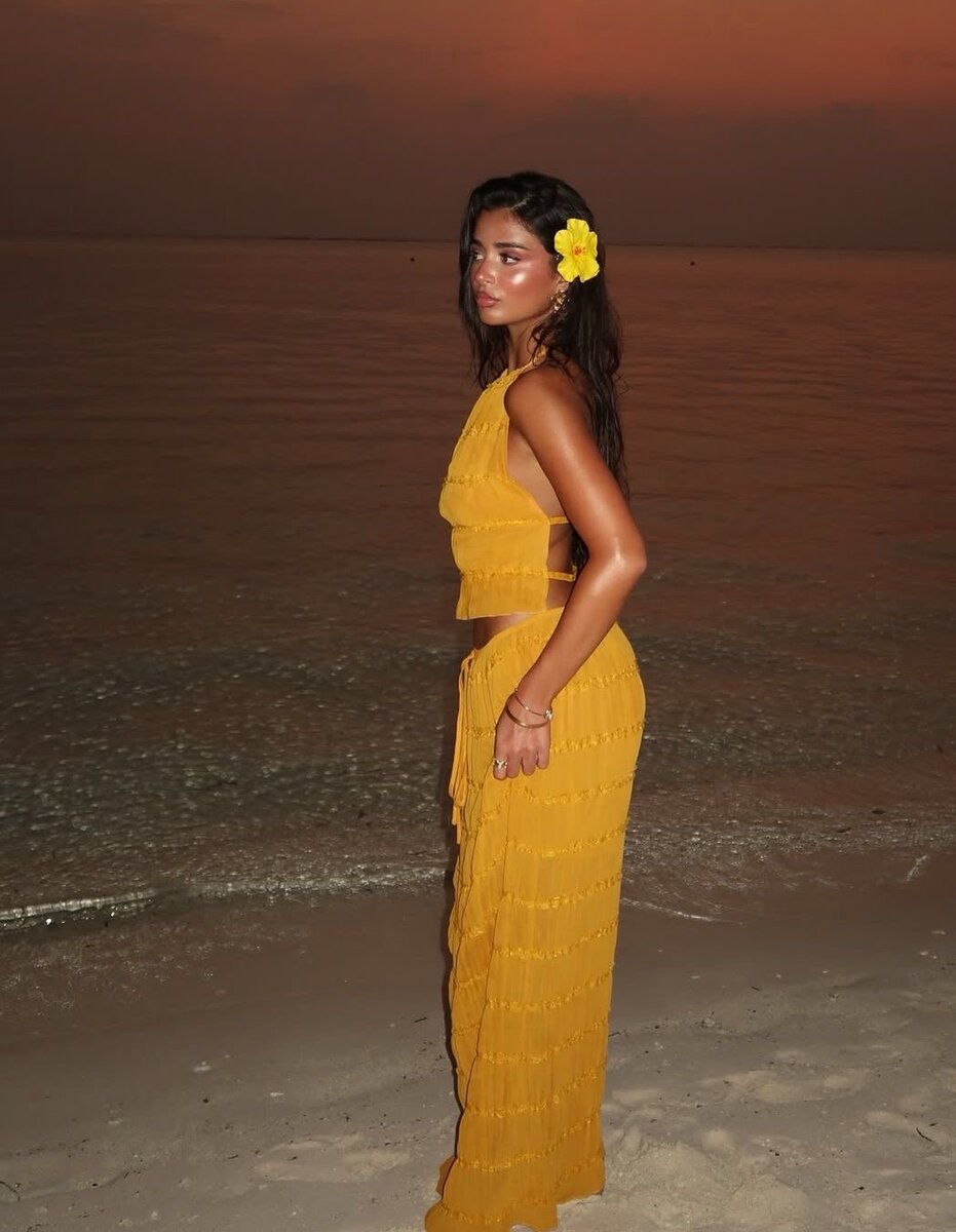 Ensemble élégant plissé