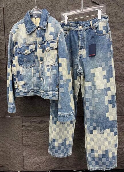 Ensemble en jean patchwork