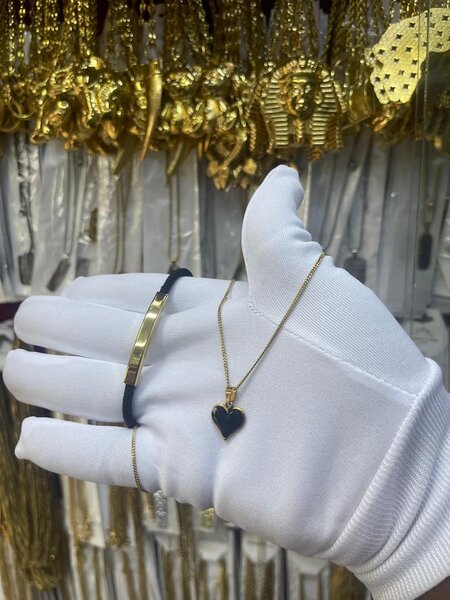 Ensemble Collier & Bracelet Dorés