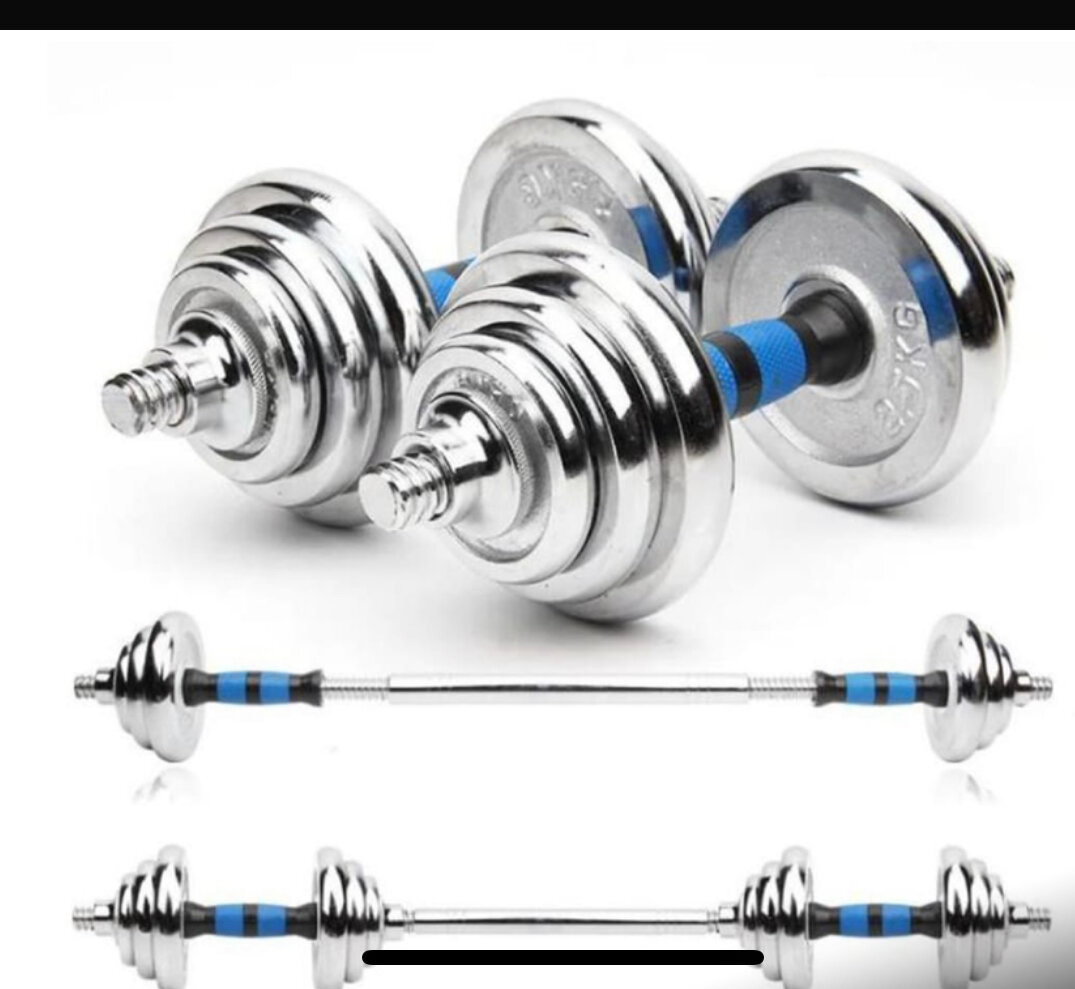 Haltères réglables chromés