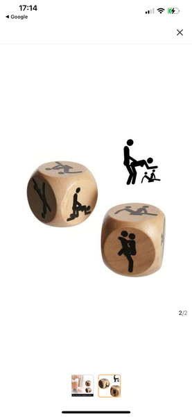 Jeu de dés érotique en bois