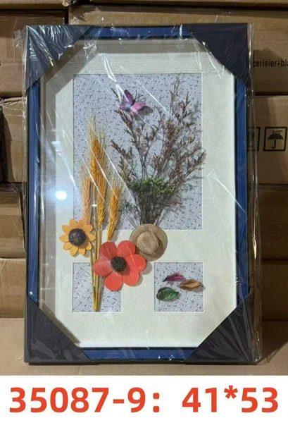 Cadre Décoratif Fleurs Séchées