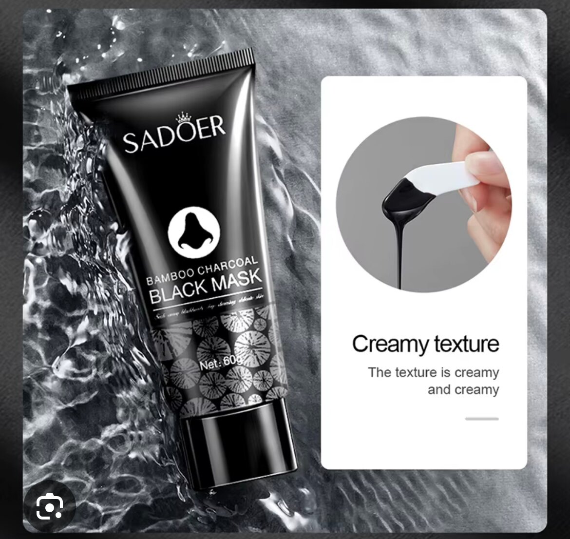 Masque Noir Charbon Bambou