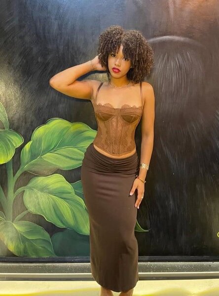 Ensemble bustier et jupe élégant