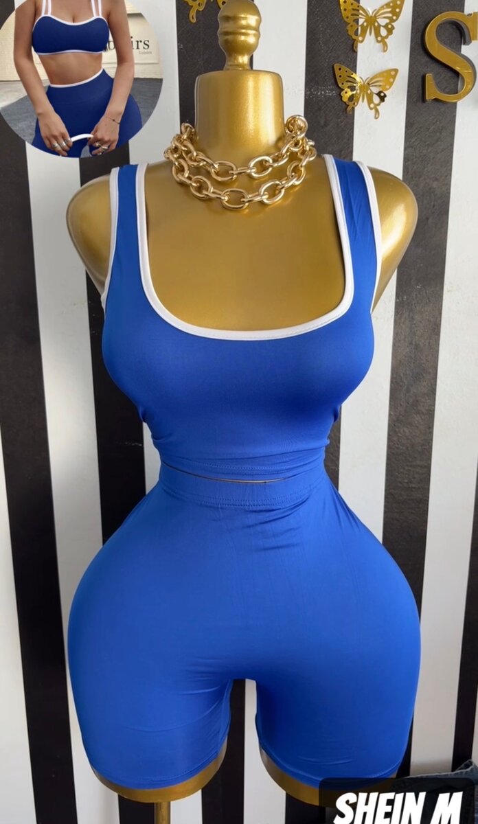 Combinaison de sport bleu