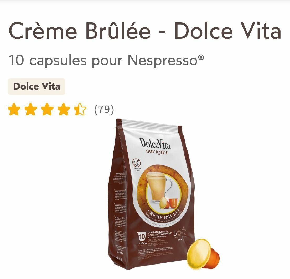 Dolce vita creme brûlé