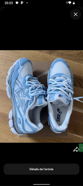 Chaussures Asics bleu et blanc