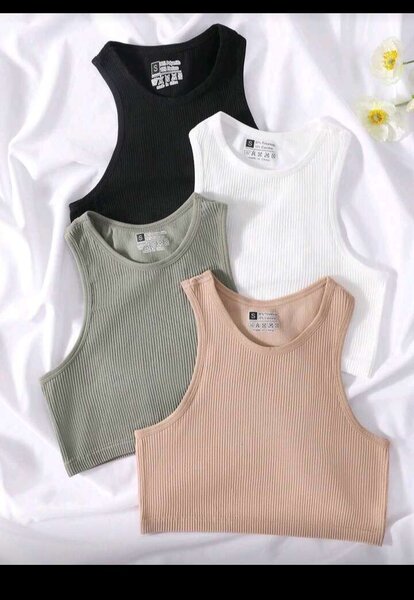 Débardeurs Côtelés Femmes