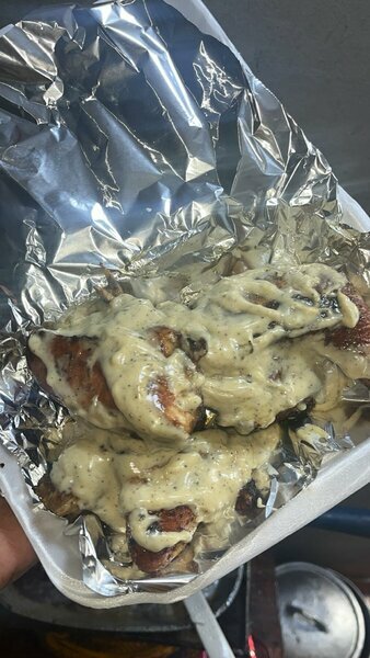 1/2 Poulet à la sauce blanche