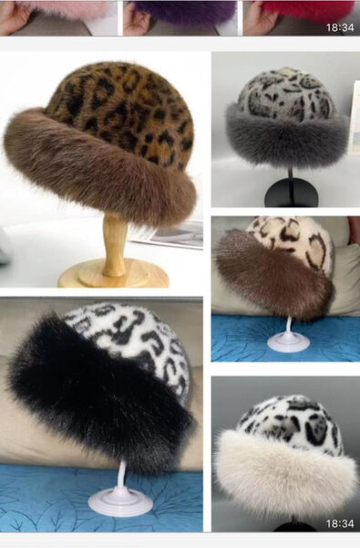 Chapeau en fausse fourrure élégant