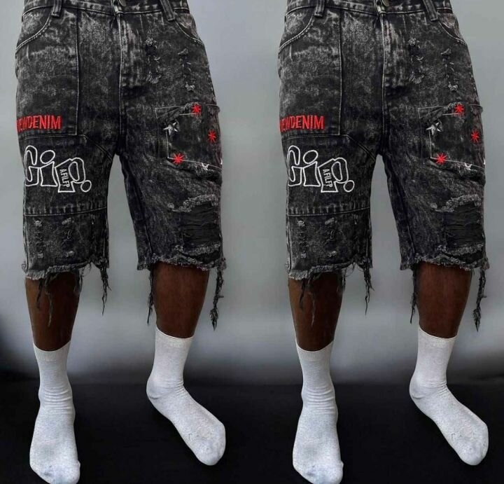 Shorts en jeans déchirés pour hommes