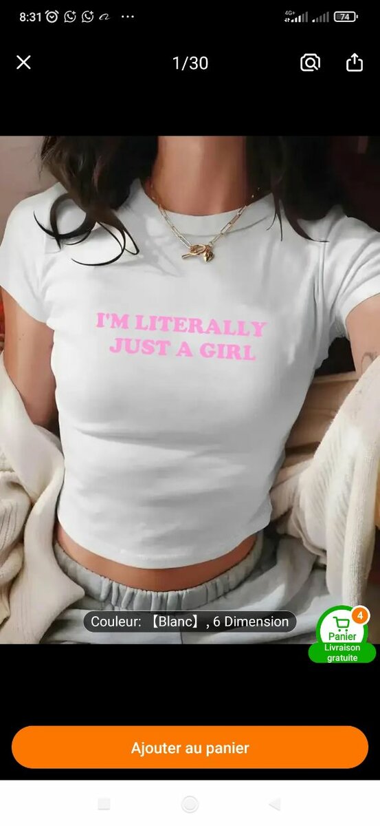 T-shirt Femme "Just a Girl"