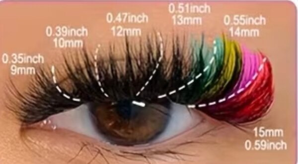 Extensions de cils colorés
