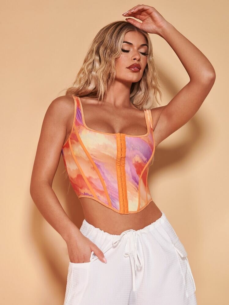 Top court coloré femme