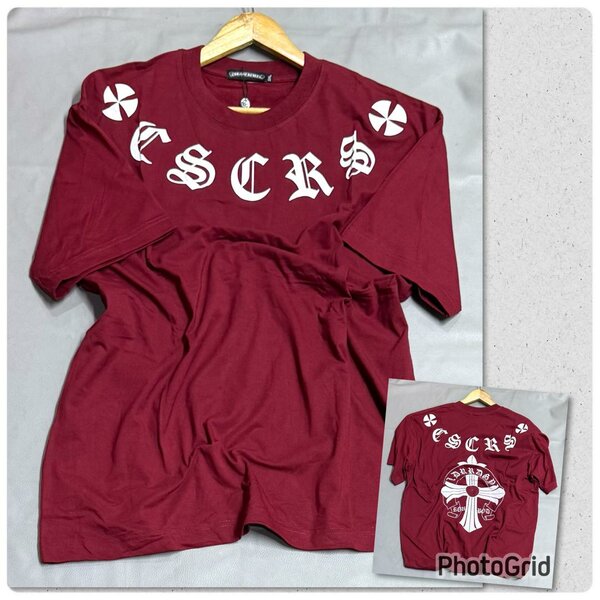 T-shirt homme rouge avec logo CS CR S