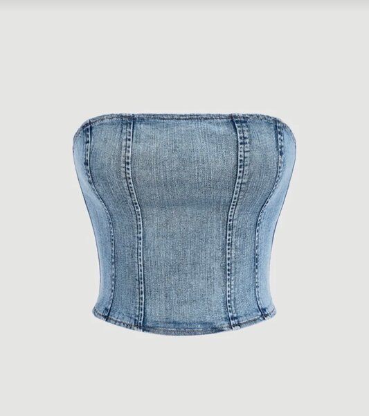 Bustier en denim tendance