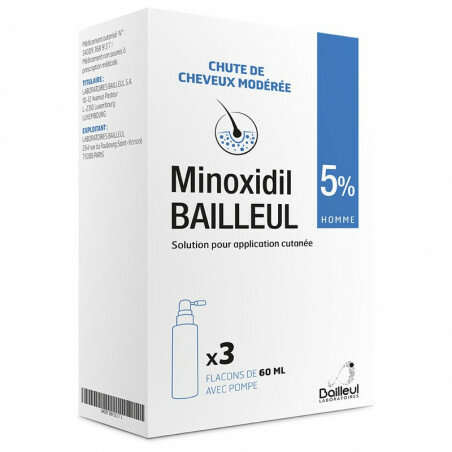 Minoxidil 5% Cheveux et Barbe