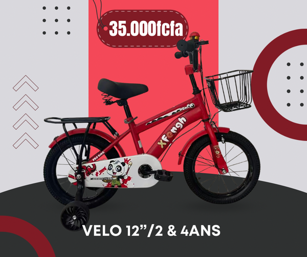 Vélo Enfant 12" avec Roulettes