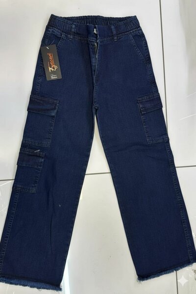 Pantalon cargo en jean 3-7 ans