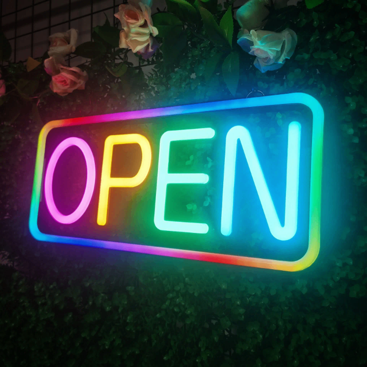 Enseigne Néon Lumineuse 'Open'