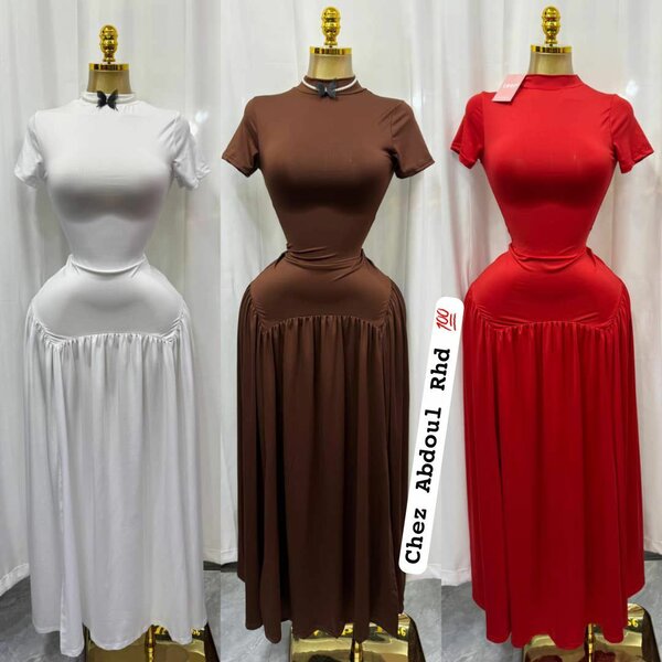 Robe longue ajustée pour femme