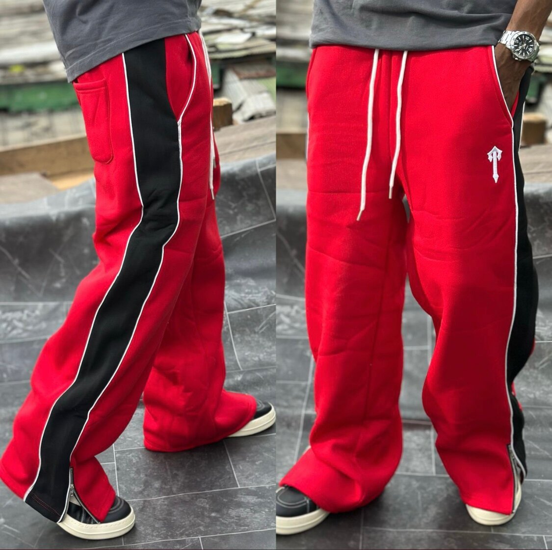 Pantalon de sport rouge homme