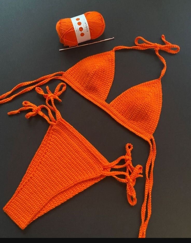 Bikini crochet coloré