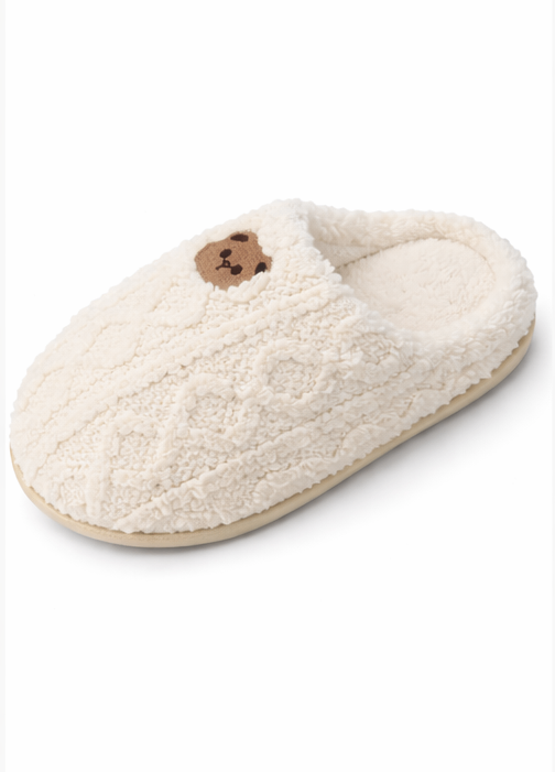 Pantoufles en peluche ours