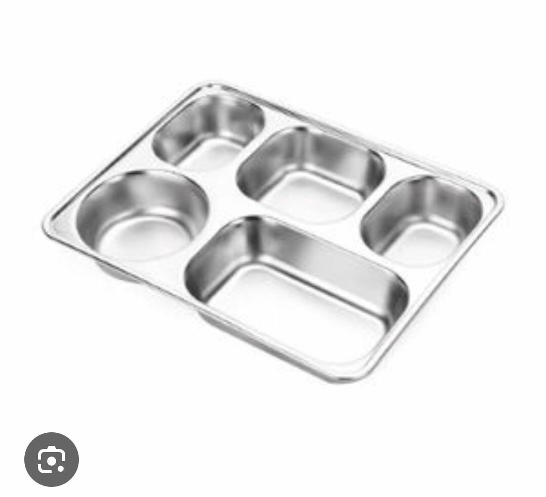 Plateau repas en acier inoxydable