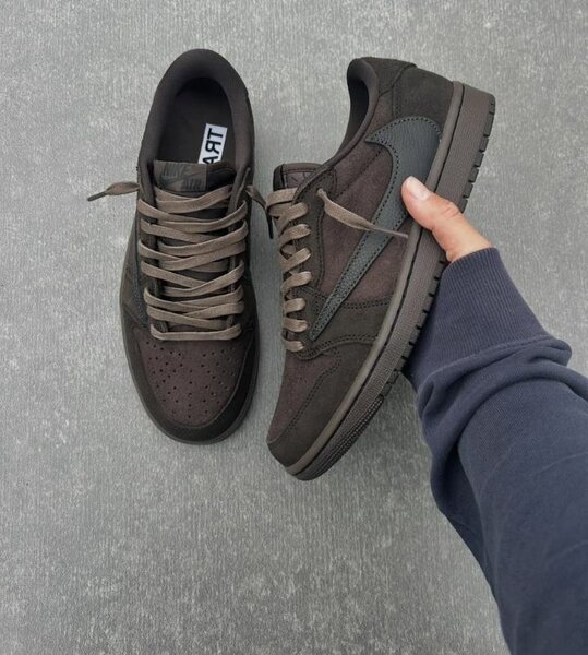 Sneakers en cuir marron