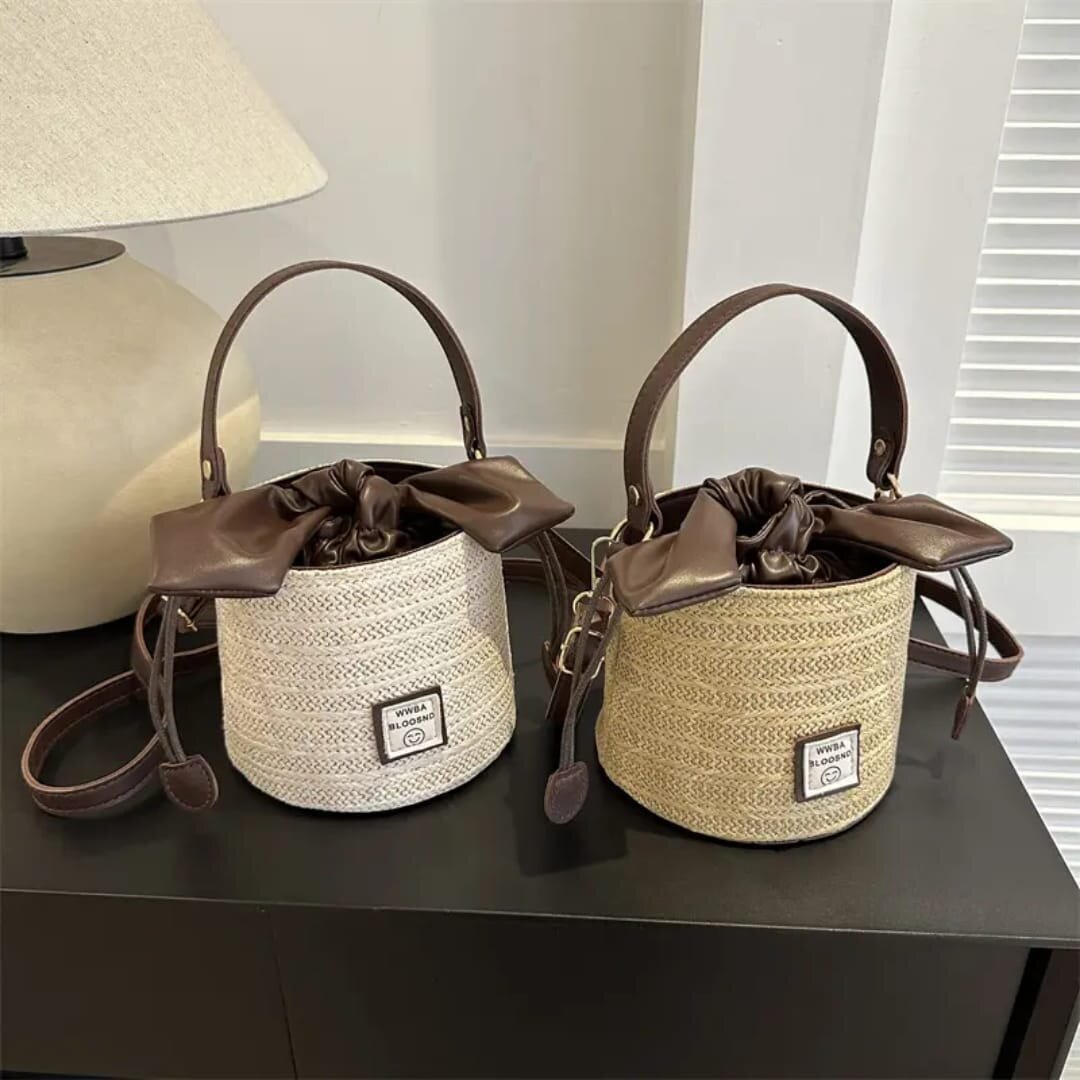 Sac Bourse en Paille Élégant