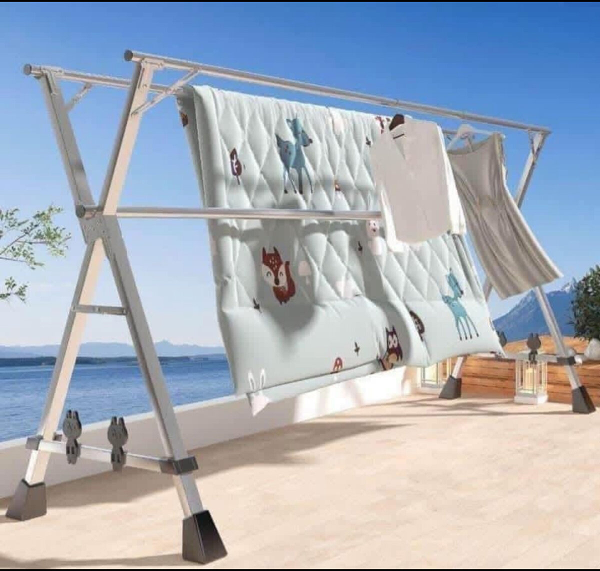 Étendoir à linge pliable robuste