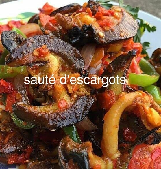 Sauté d'escargots ivoirienne