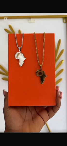 Collier pendentif carte Afrique