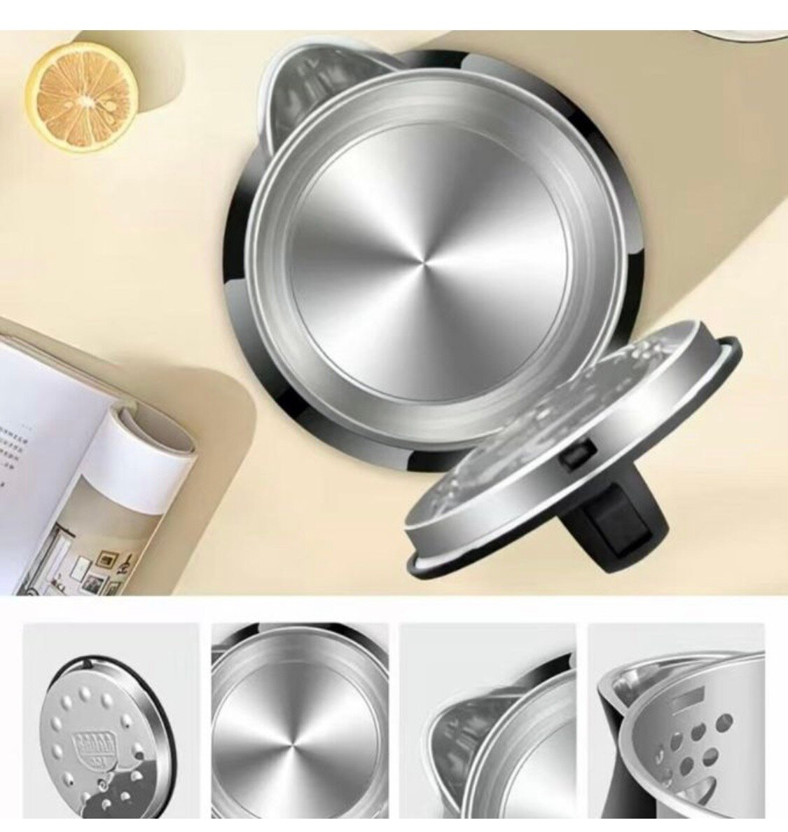 Théière électrique en acier inoxydable