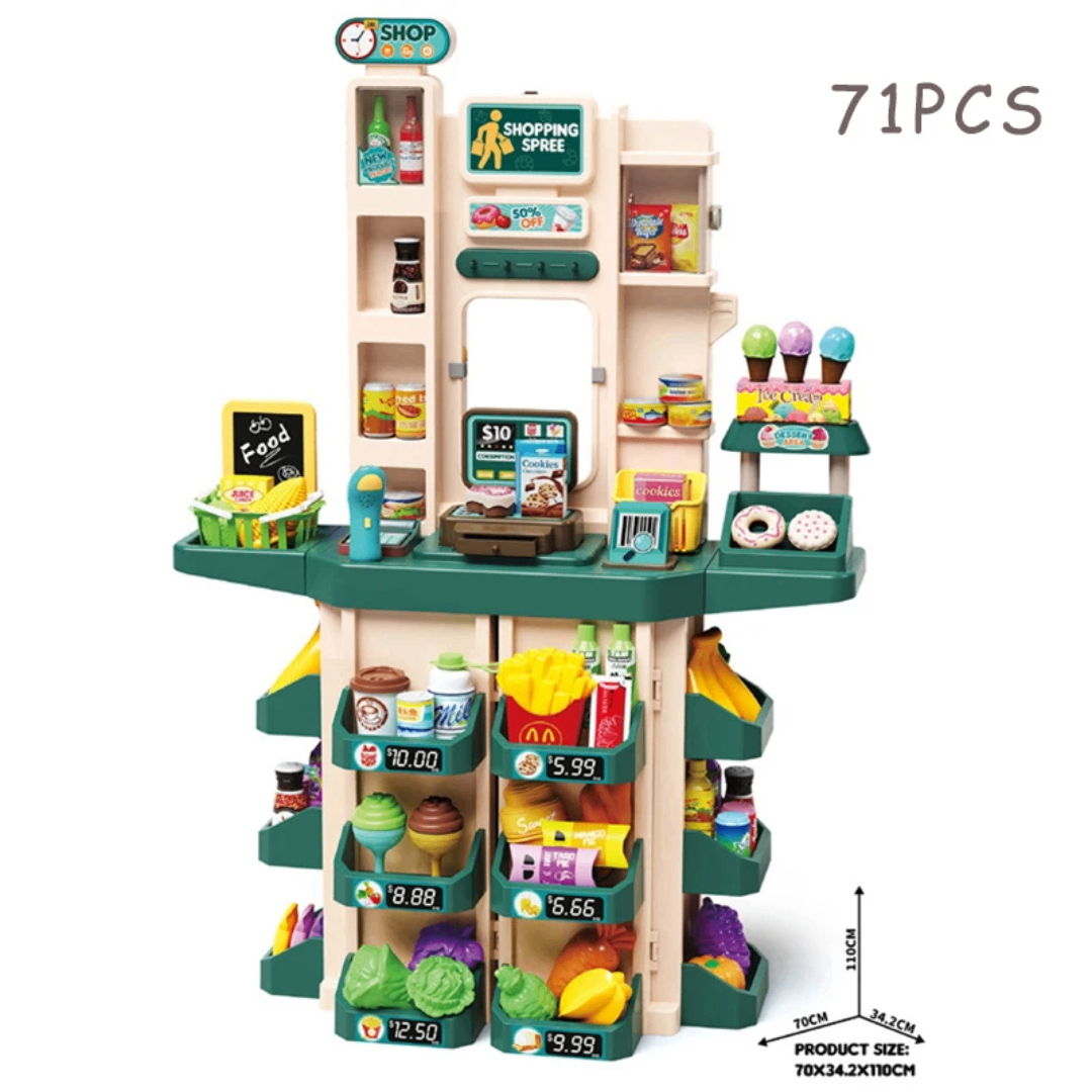 Jeu de Marché avec 71 Pièces