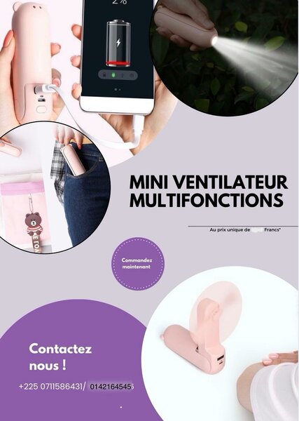 Mini Ventilateur Multifonction