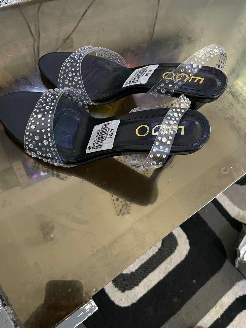 Sandales à talons strass chic