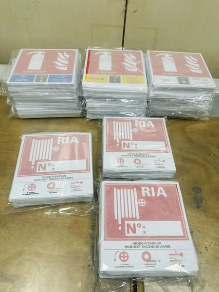 Lot de pancartes extincteurs - Étiquettes sécurité incendie