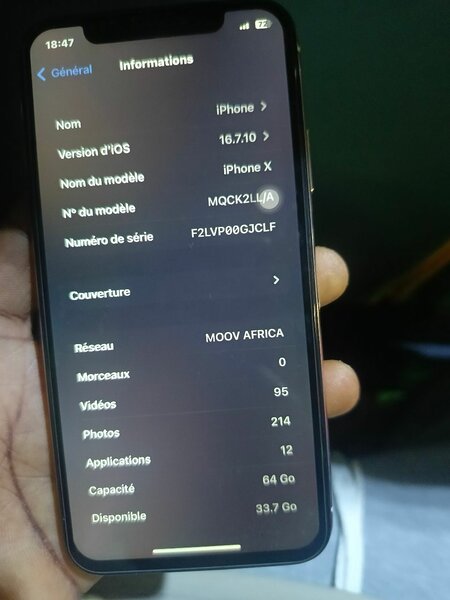 iPhone X 64 Go Blanc