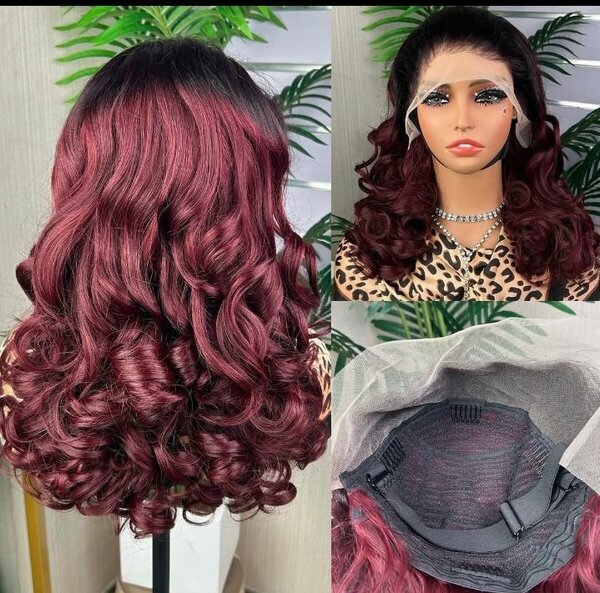 Perruque Lace Front ondulée