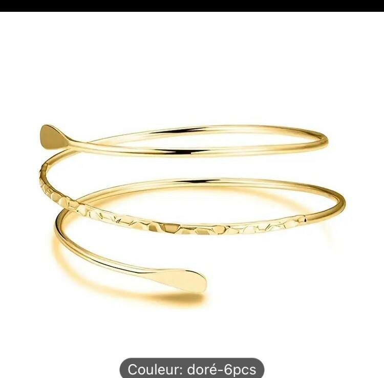 Lot de Bracelets Dorés Élégants